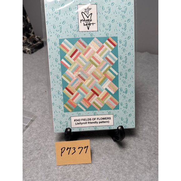 #342 Fields of Flowers Quilt Pattern Jellyroll Friendly by Pieces From My Heart - Picture 5 of 5
